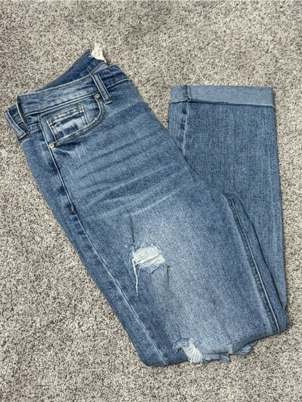 Altar'd State Blue Distressed Boyfriend Jeans - women’s size 28/7